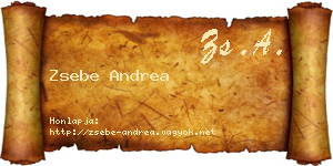 Zsebe Andrea névjegykártya